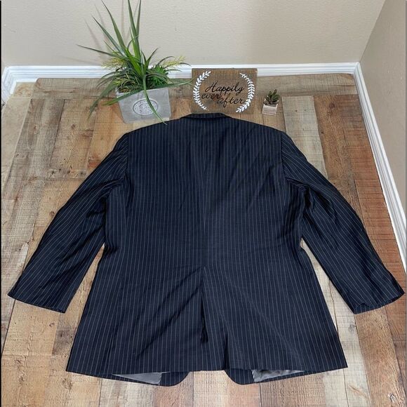 Oscar De La Renta 48 R Mens Pinstripe Soft Sport Coat Jacket 100.% Wool. - Picture 8 of 13